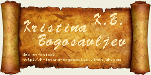 Kristina Bogosavljev vizit kartica